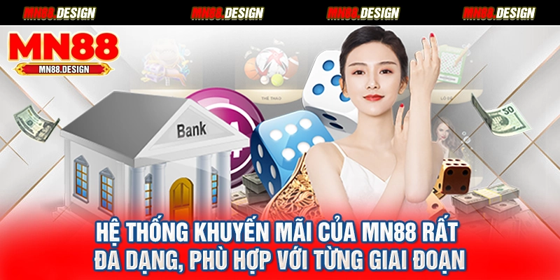 Hệ thống khuyến mãi của MN88 rất đa dạng, phù hợp với từng giai đoạn