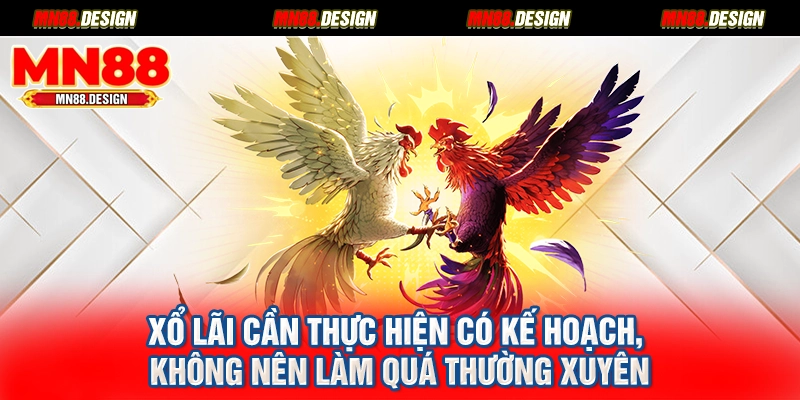 Xổ lãi cần thực hiện có kế hoạch, không nên làm quá thường xuyên